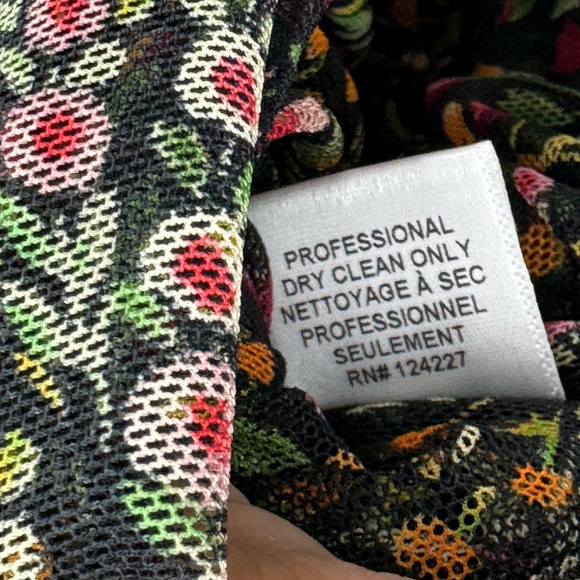 MISA Rebecca Floral-Printed Chiffon Maxi Dress Spring Bouquet Mesh Size M NWT - Picture 10 of 12